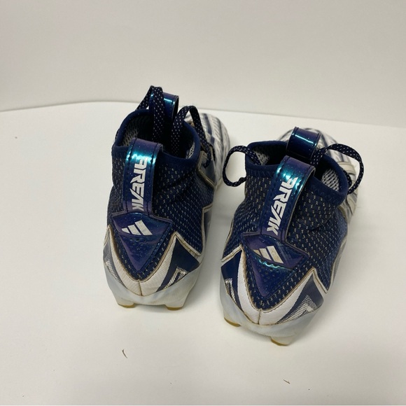 Adidas Freak 24 Inline Football Cleats White Metallic Blue Mens Size 10 - Picture 6 of 7